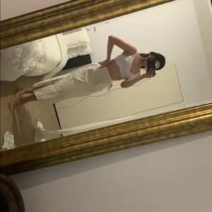 Reformation skirt with side slit